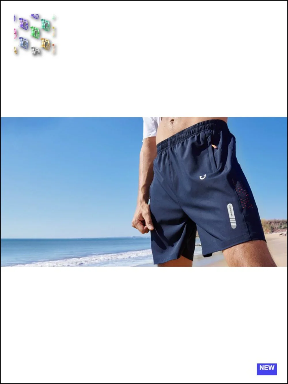 Men's Athletic Running Shorts with Zipper Pockets Quick-Dry